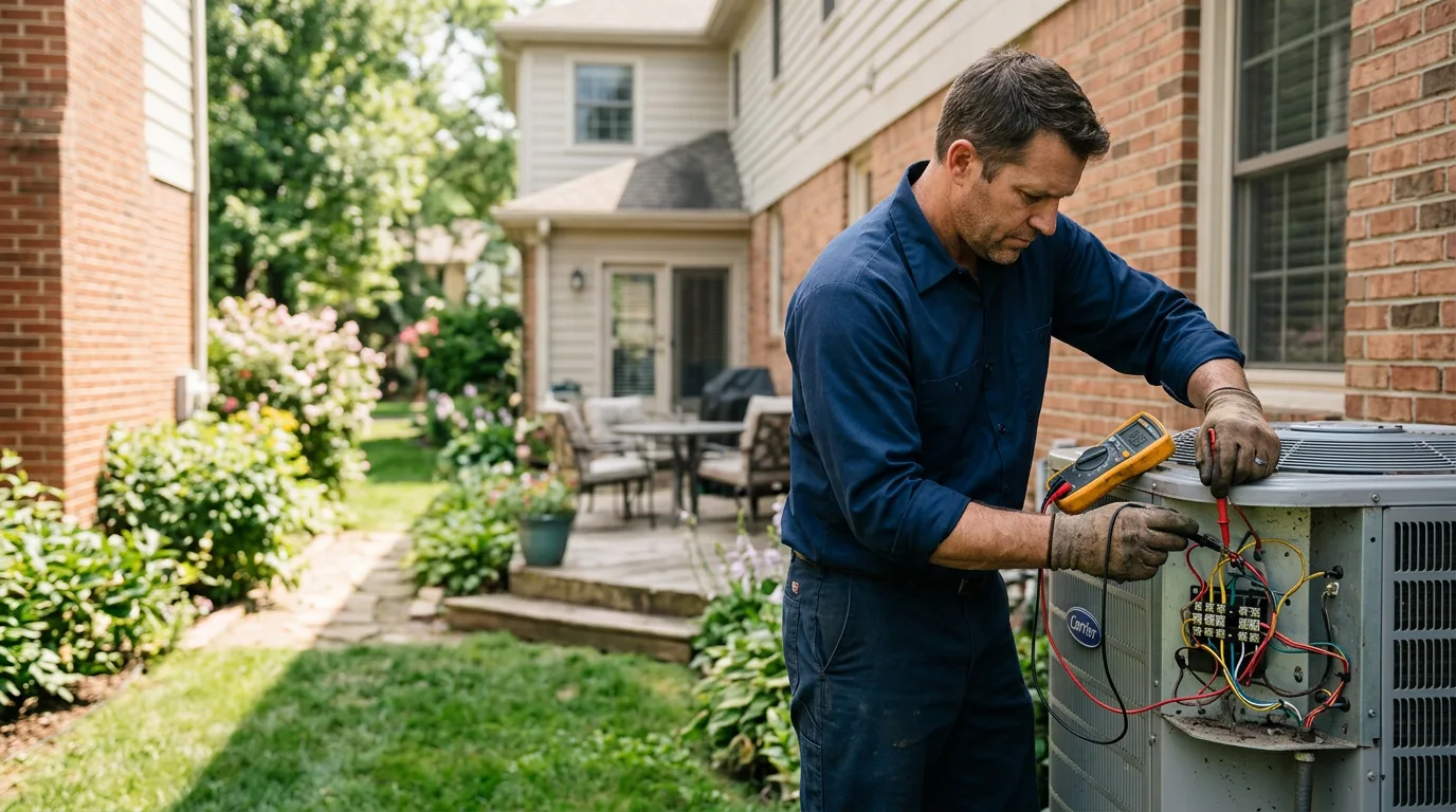 HVAC technician working near Newark, AR